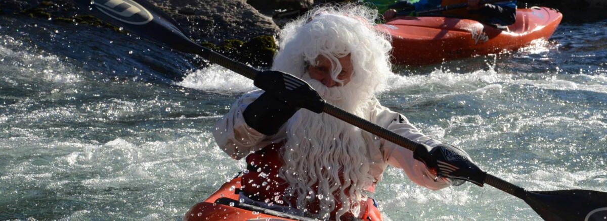 Babbo Natale in Kayak